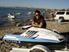 Steven Daulich with his Race boat